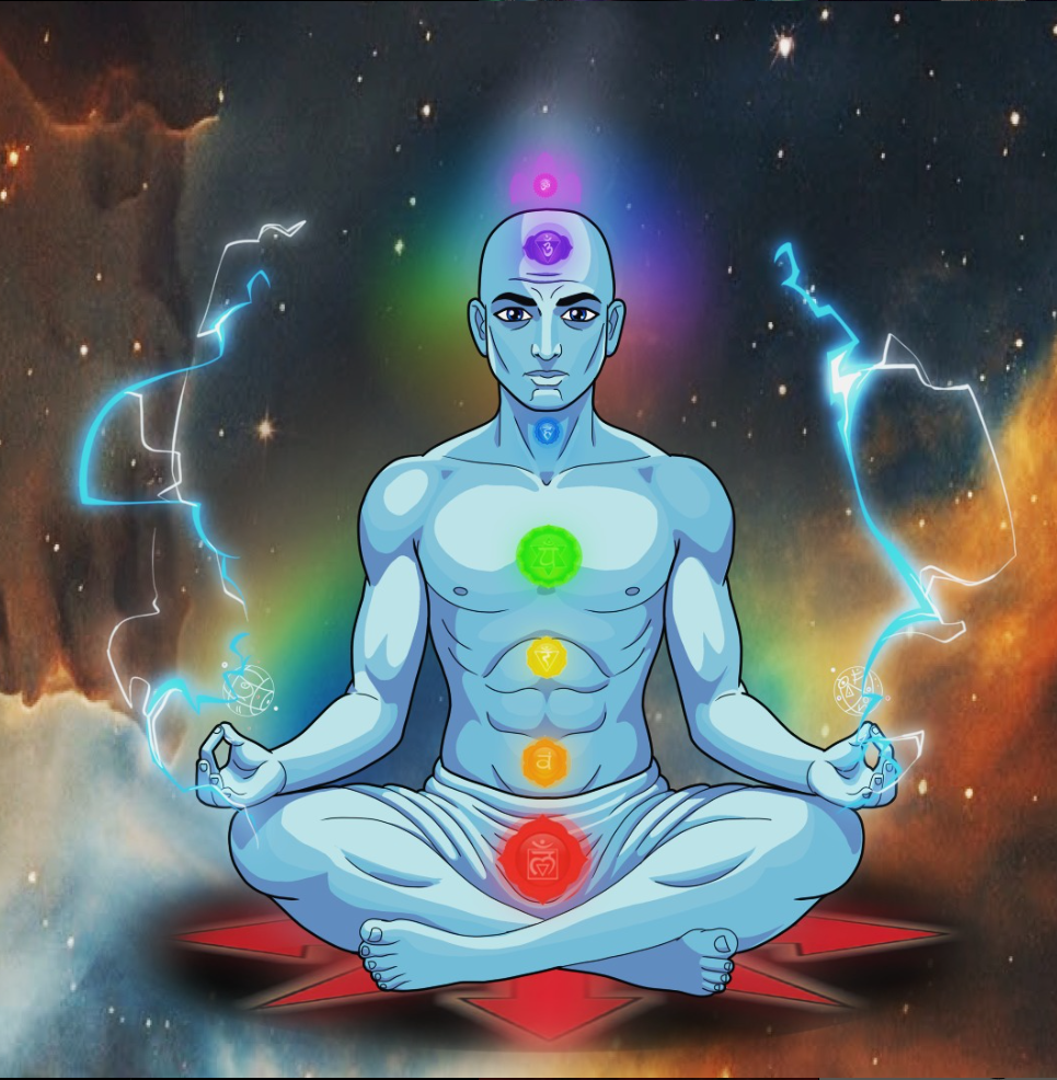 Rare Avatar cosmic chakra character illustration by Andre Beaulne