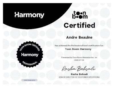 Toon Boom Harmony Professional Certification — Andre Beaulne